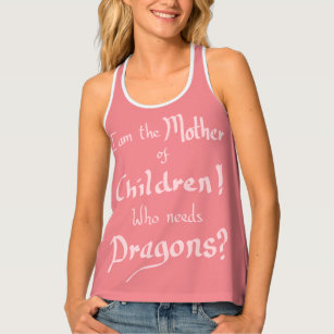 Funny Mother Children Dragons Handgeschriebenes Ro Tanktop