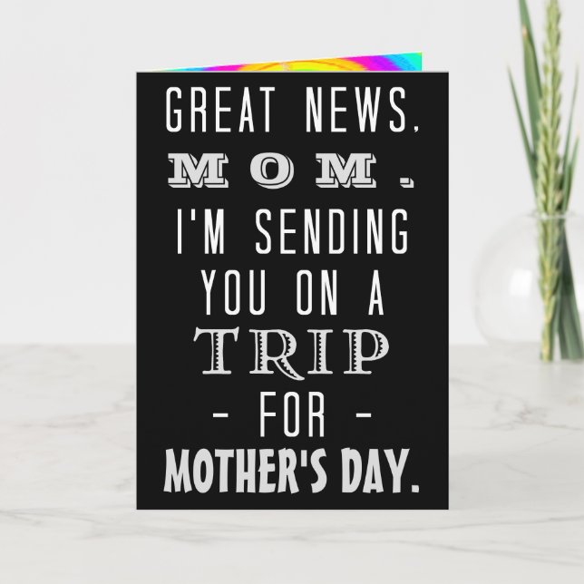 Funny Mother Day Mama Trip Retro Hippie Spaß Karte (Vorderseite)