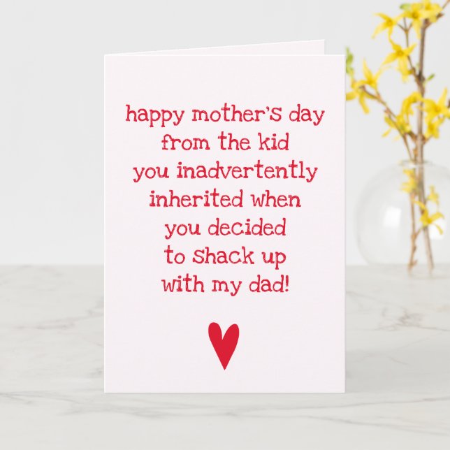 Funny Mother Day Quote für Bonus-Mama Karte (Gelbe Blume)