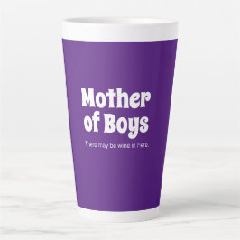 Funny Mother of Boys Bright Lila Milchtasse