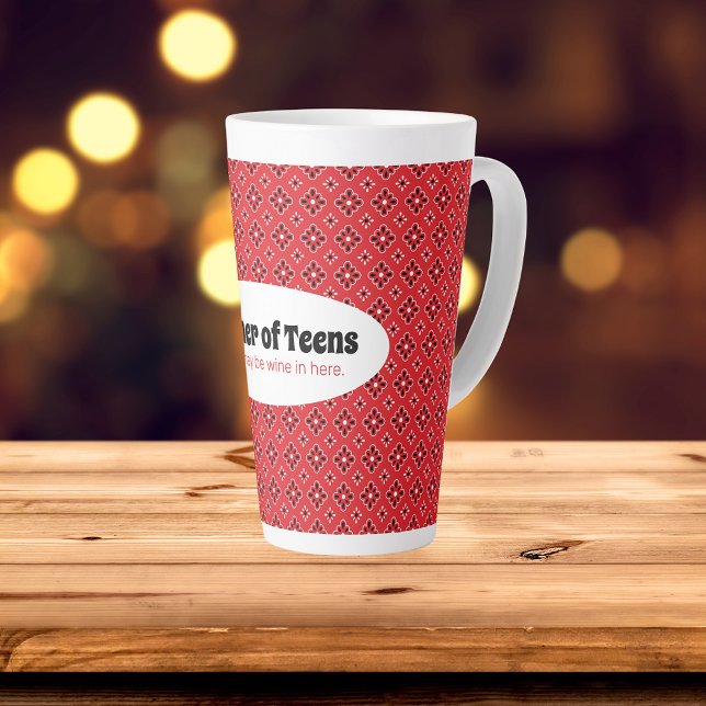 Funny Mother of Teens Red Bandana Milchtasse (Von Creator hochgeladen)
