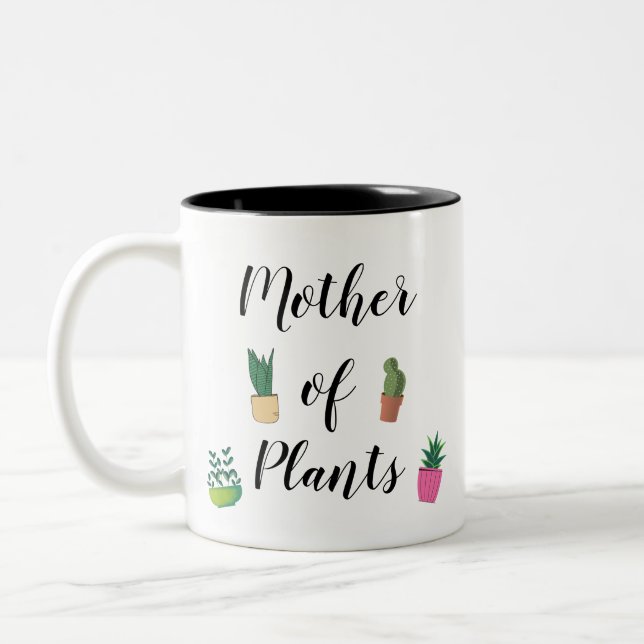 Funny Mother Pflanze Pflanze Lady Gardener Zweifarbige Tasse (Links)