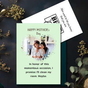 Funny Mother's day From Daughter Heart Foto Feiertagskarte