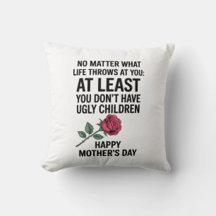 Funny Mother's Day - Geschenk Rose Design Kissen