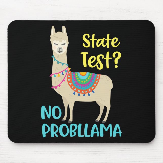 Funny Motivierend Staat Test Day Mousepad (Vorne)