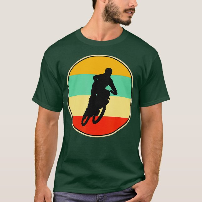 Funny Motocross Retro Vintag Player Geschenk T-Shirt (Vorderseite)