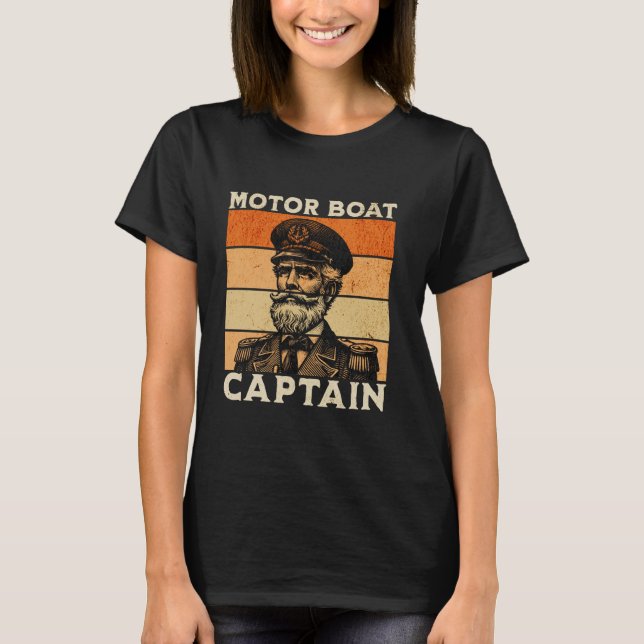 Funny Motor Bootmann Vintag T-Shirt (Vorderseite)