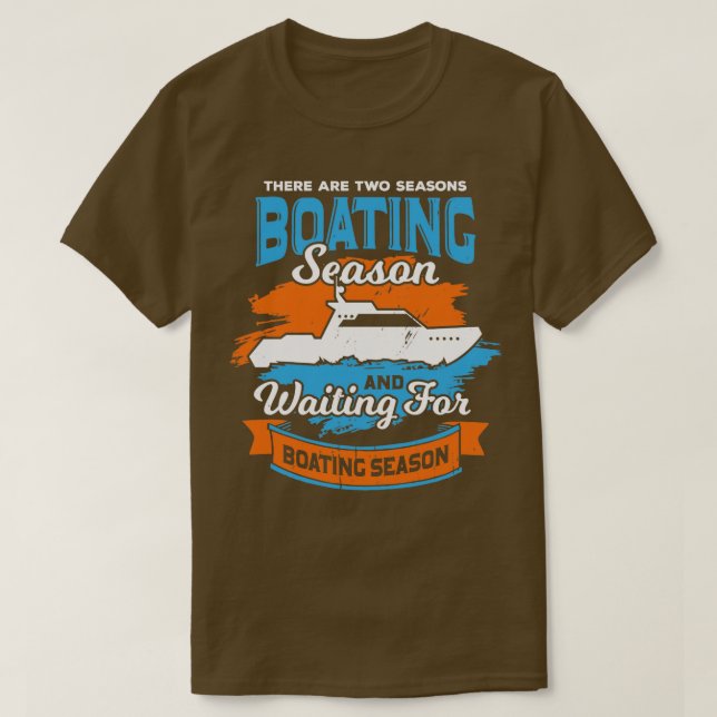 Funny Motorboat Boat Captain Gift T-Shirt (Design vorne)