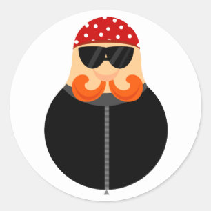 Funny Motorrad Runder Aufkleber