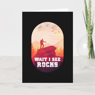 Funny Mountain Rocks Geology Wandergeschenk Karte