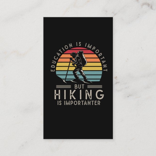 Funny Mountain Wanderbegeisterter Outdoor-Wanderer Visitenkarte (Vorderseite)