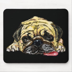 Funny Mouse Pad mit Mops Dog - Ihre Farben Mousepad