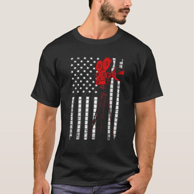 Funny Movie Camera Art for Men Frauen Filmmaker Mo T-Shirt (Vorderseite)