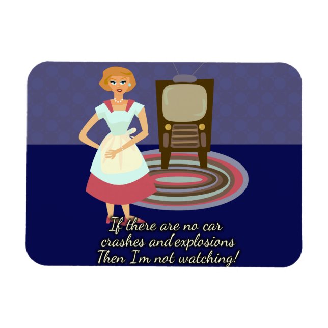 Funny Movie Love Hausfrau Retro Art Fun Magnet (Horizontal)