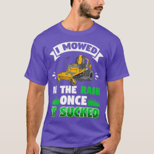 Funny Mowing Lawn Beer Vater Landscaping Mowed in T-Shirt