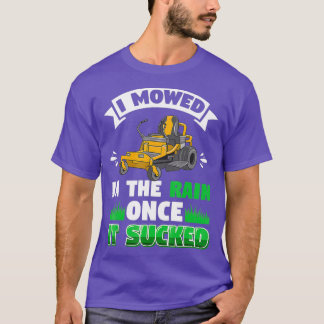 Funny Mowing Lawn Beer Vater Landscaping Mowed in T-Shirt
