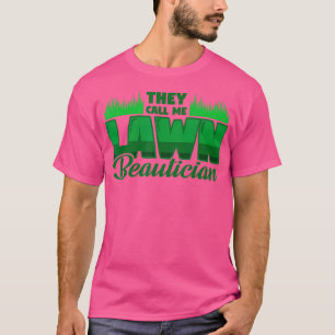 Funny Mowing Lawn Beer Vater Landscaping Rasen T-Shirt