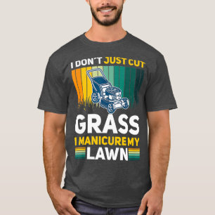 Funny Mowing Lawn Beer Vater Landscaping Rasen T-Shirt