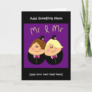 Funny Mr. und Mr. Gay Männer zu heiraten Karte - E