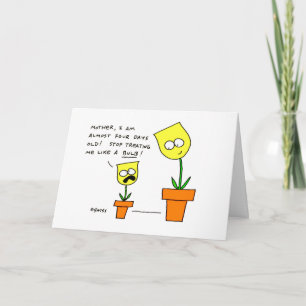 Funny Mthers Day Yellow Tulips Blume Karte
