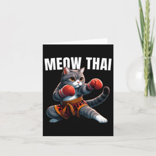 Funny Muay Thai Cat Meow Thai Boxing Martial Art K Karte