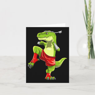 Funny Muay Thai T-rex - Thai Boxing Karte
