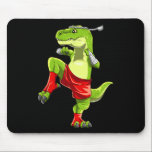 Funny Muay Thai T-rex - Thai Boxing  Mousepad<br><div class="desc">Funny Muay Thai T-rex - Thai Boxing</div>