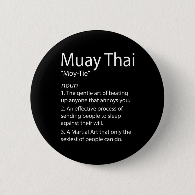 Funny Muay Thai und Thai Boxing - Muay Thai Defini Button (Vorderseite)