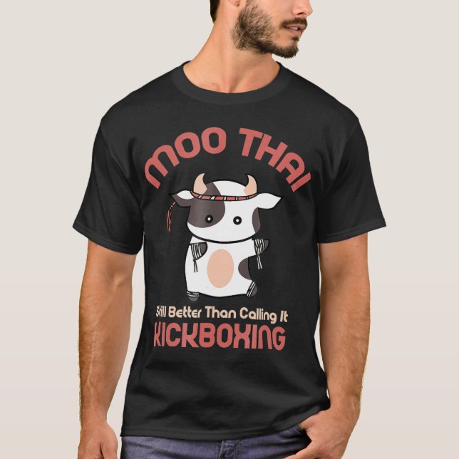 Funny Muay    ThaiMoo Thai Kickboxing T-Shirt (Vorderseite)