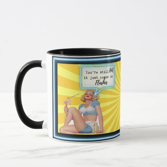 Funny Mug Coffee Best Friend Gift "Hot Flash" Tasse (Links)