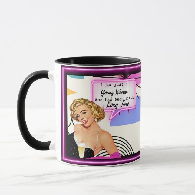 Funny Mug Coffee Best Friend Gift "Young" Tasse (Links)