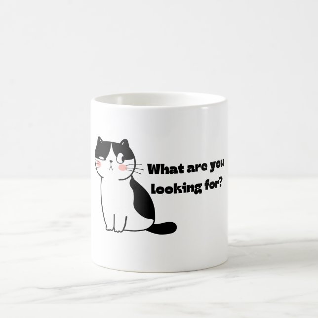 Funny Mug: Niedliche Katze Kaffeetasse (Mittel)