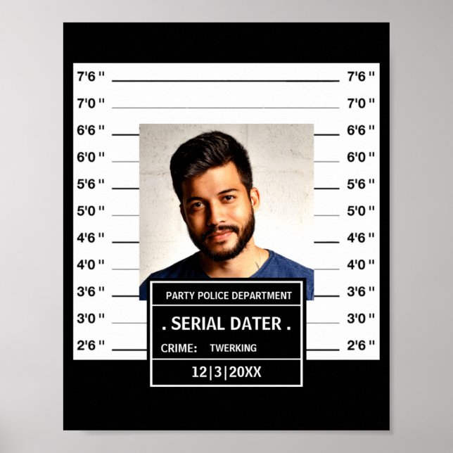 Funny Mugshot Ster  Poster (Vorne)