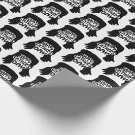 Funny Mullet Happy Vatertag Geschenkpapier
