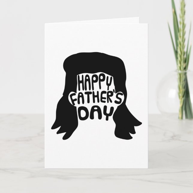Funny Mullet Happy Vatertag Karte (Vorderseite)