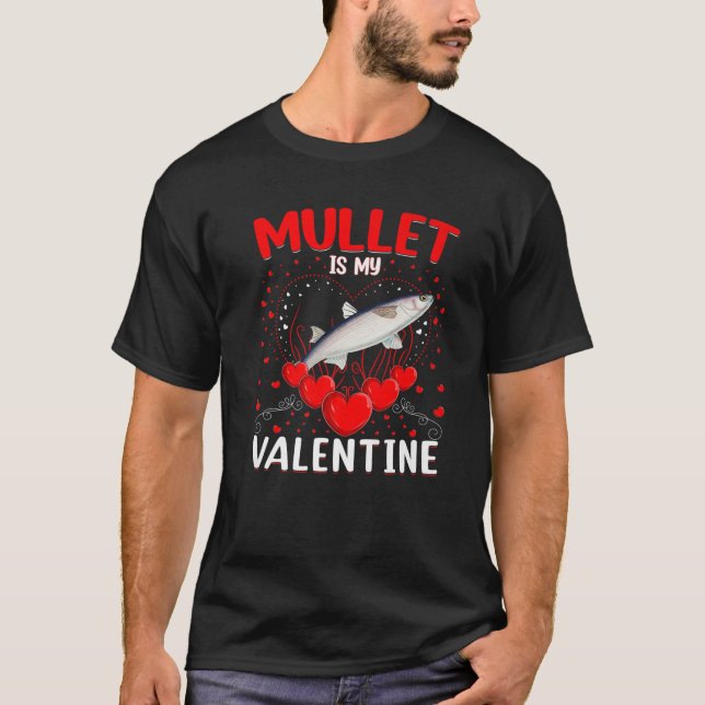 Funny Mullet ist mein Valentine Mullet Valentine's T-Shirt (Vorderseite)