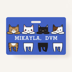 Funny Multicolor Cat Frame   Ausweis