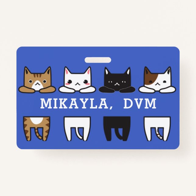 Funny Multicolor Cat Frame   Ausweis (Vorderseite)