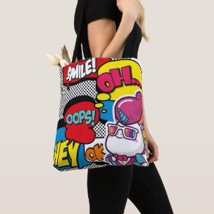 Funny Multicolor Comic Unicorn Pop Tasche
