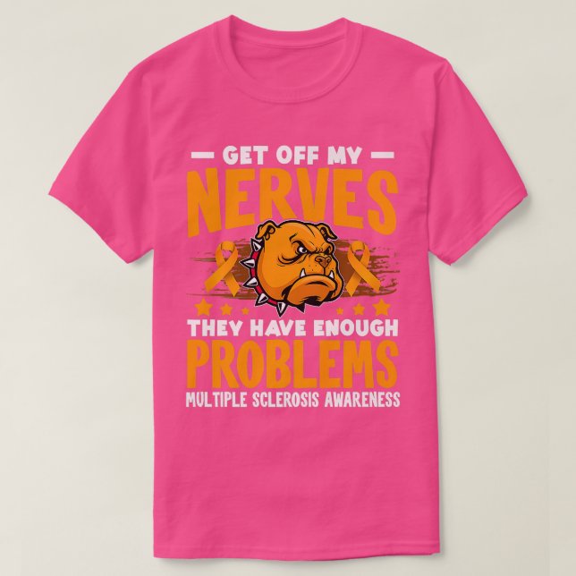 Funny Multiple Sklerose Awareness Hund Lover T-Shirt (Design vorne)