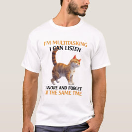 Funny Multitasking Cat T-Shirt