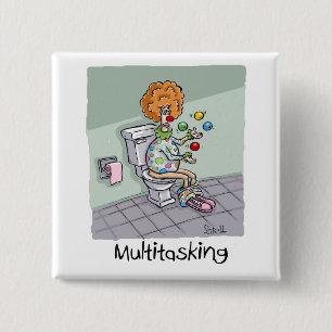 Funny Multitasking Clown Cards und Geschenke Button