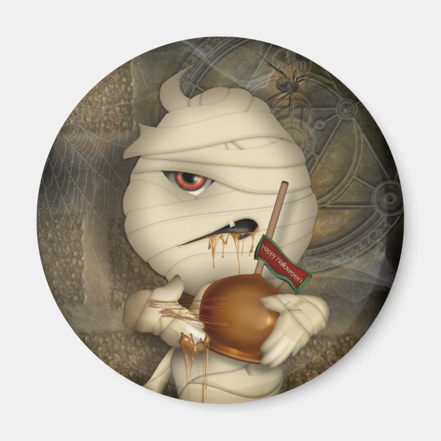Funny Mummy Halloween Costume Magnet (Vorne)