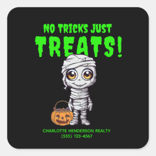 Funny Mummy Halloween Quadratischer Aufkleber