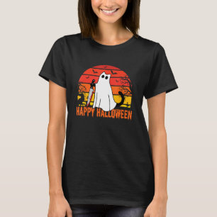 Funny Murder Katze Black Cat Murderous mit Knife H T-Shirt