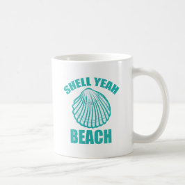 Funny Muschel Yeah Beach Pub Kaffeetasse