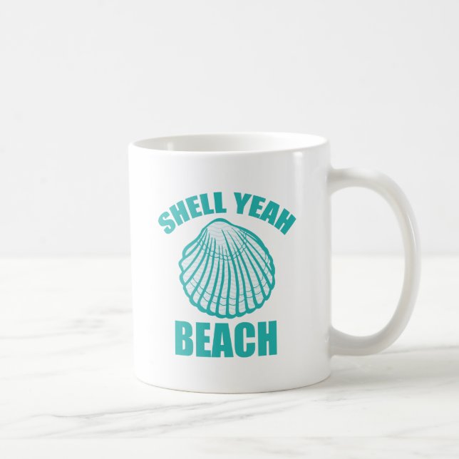 Funny Muschel Yeah Beach Pub Kaffeetasse (Rechts)