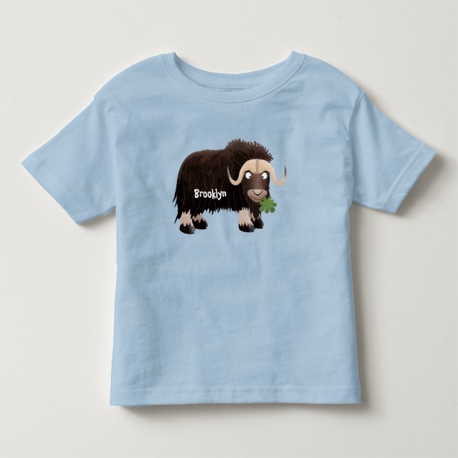 Funny muse ox Cartoon Illustration Kleinkind T-shirt (Vorderseite)