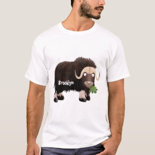Funny muse ox Cartoon Illustration T-Shirt