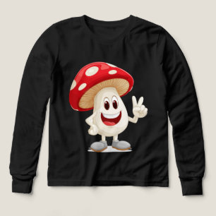 Funny Mushroom Cartoon Mascot T - Shirt